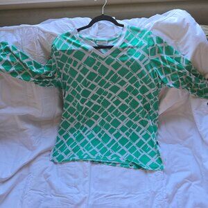 Susan Graver Green and White Tunic
